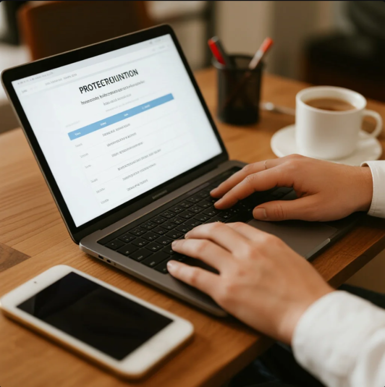 Ilustrasi konsumen memeriksa keamanan aplikasi pinjaman online di smartphone